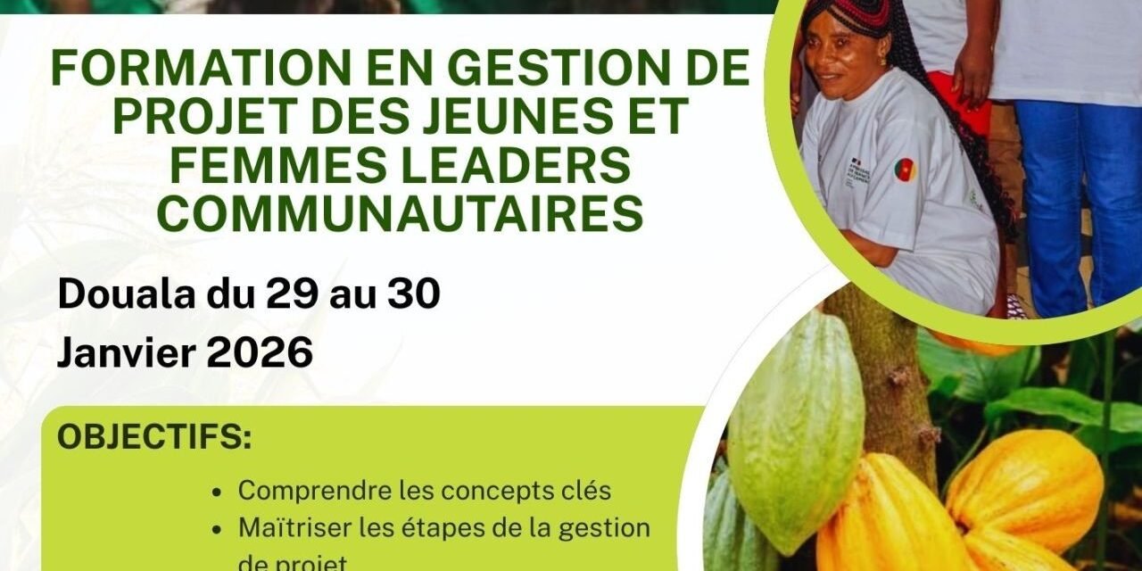 FORMATION EN GESTION DE PROJET DES JEUNES ET FEMMES LEADERS COMMUNAUTAIRE.