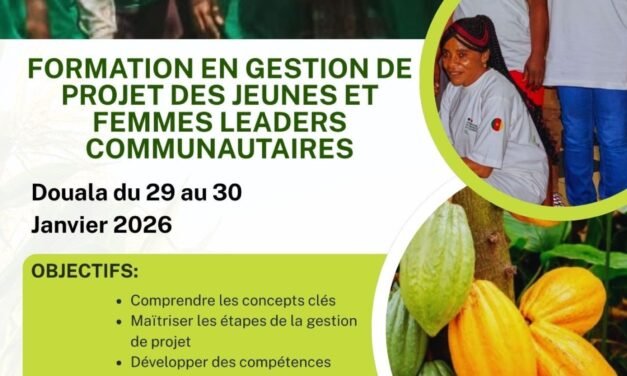 FORMATION EN GESTION DE PROJET DES JEUNES ET FEMMES LEADERS COMMUNAUTAIRE.